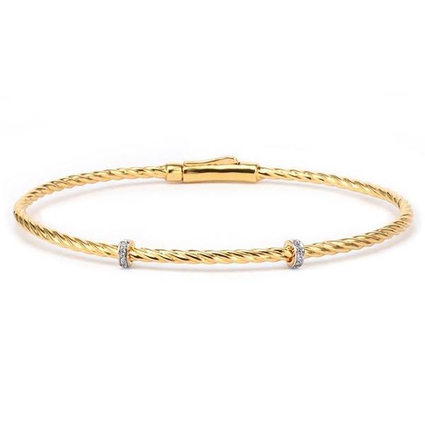 Solid gold bangle