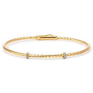 Solid gold bangle