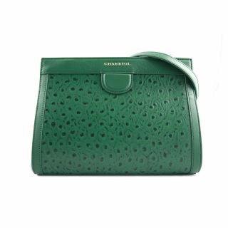 Deauville Ostrich-Crossbody bag-Green