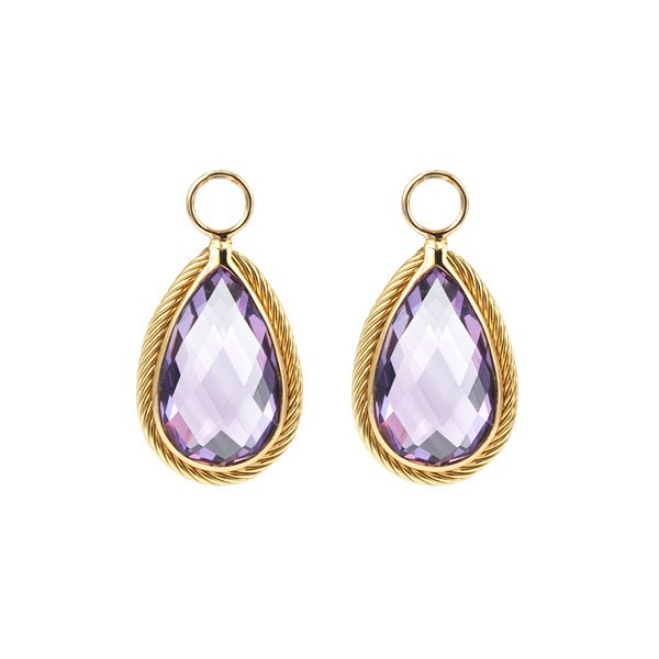 Earrings Charms Amethyst