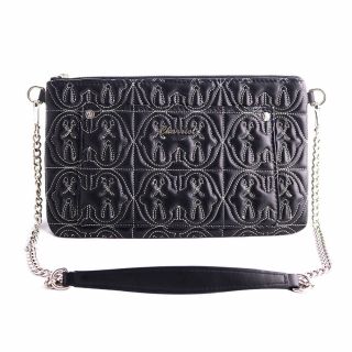 Quilted Celtic -Crossbody Bag-Black & Grey