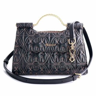 Quilted Celtic -Handbag-Black