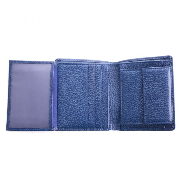 Wallet with coin pocket-Blue